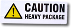 Caution Heavy Package Sticker